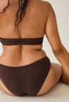 Rantabikini froteesta - ruskea