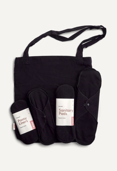 Aloituspakkaus kangassiteitä - musta