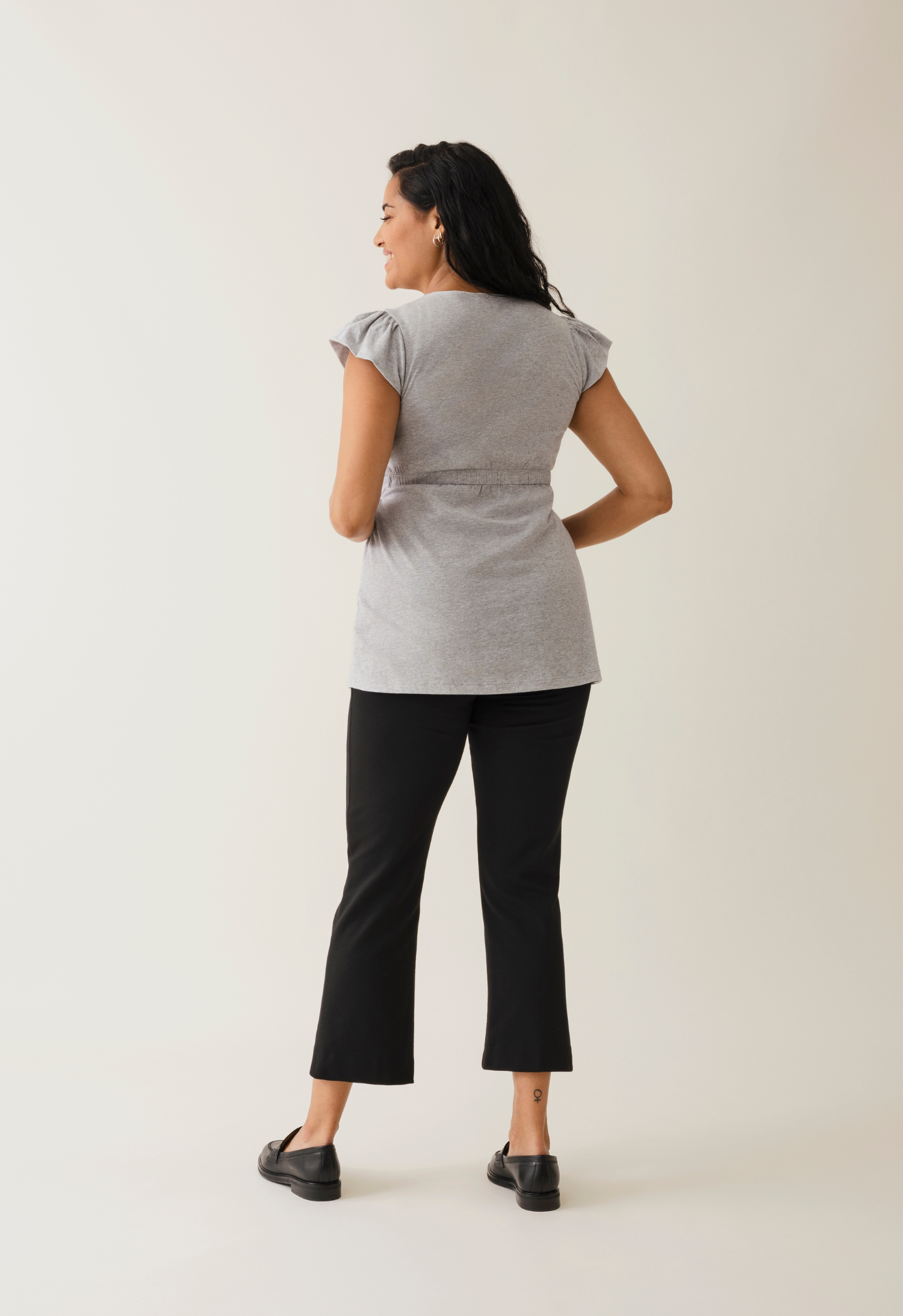 The Shirt Frill - harmaa meleerattu