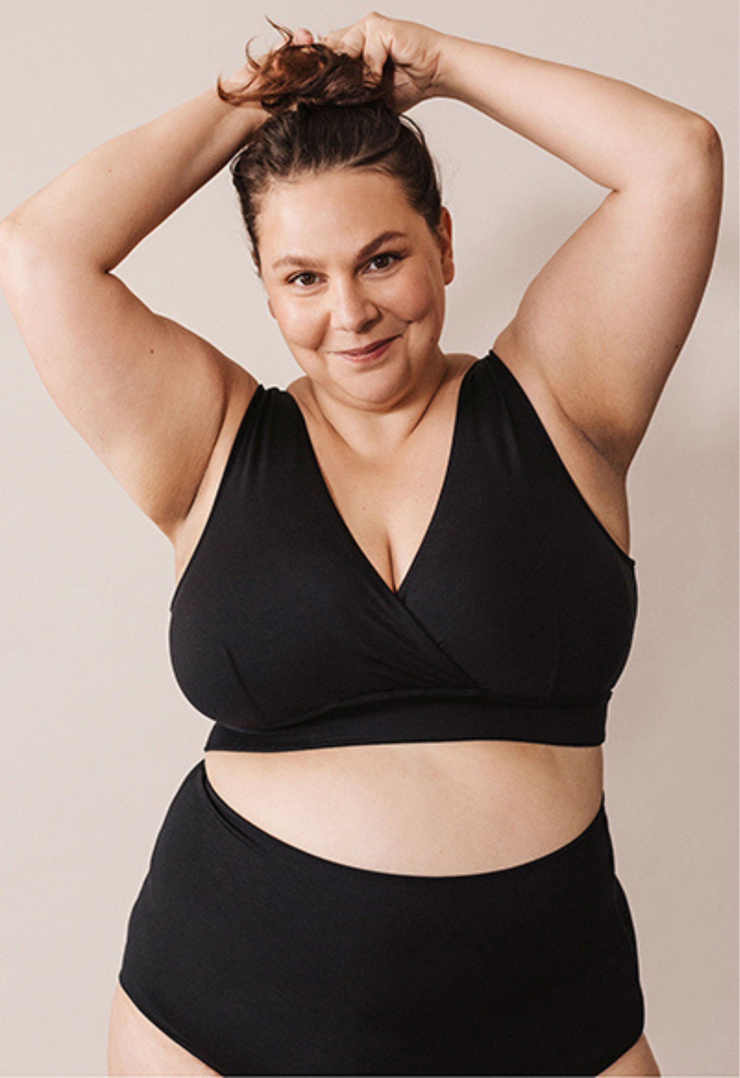 Pehmeä imetysrintaliivi 75D - 110F - Musta