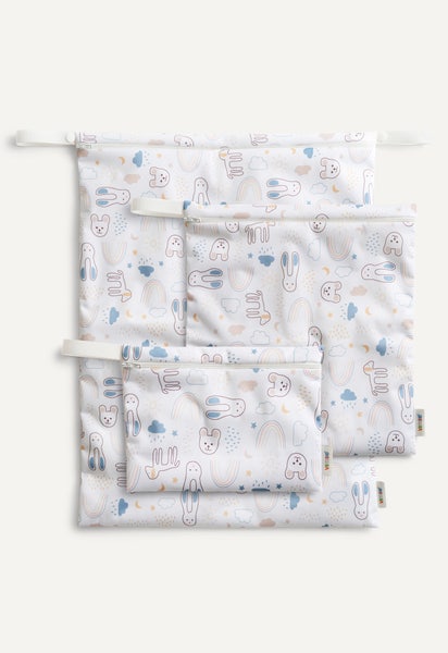 Säilytyspussi - Valkoinen teddy